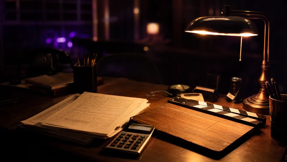 Table de production : budget et clap de tournage