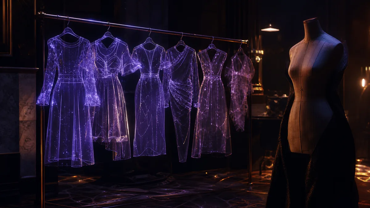 Vestiaire holographique du personnage de marque