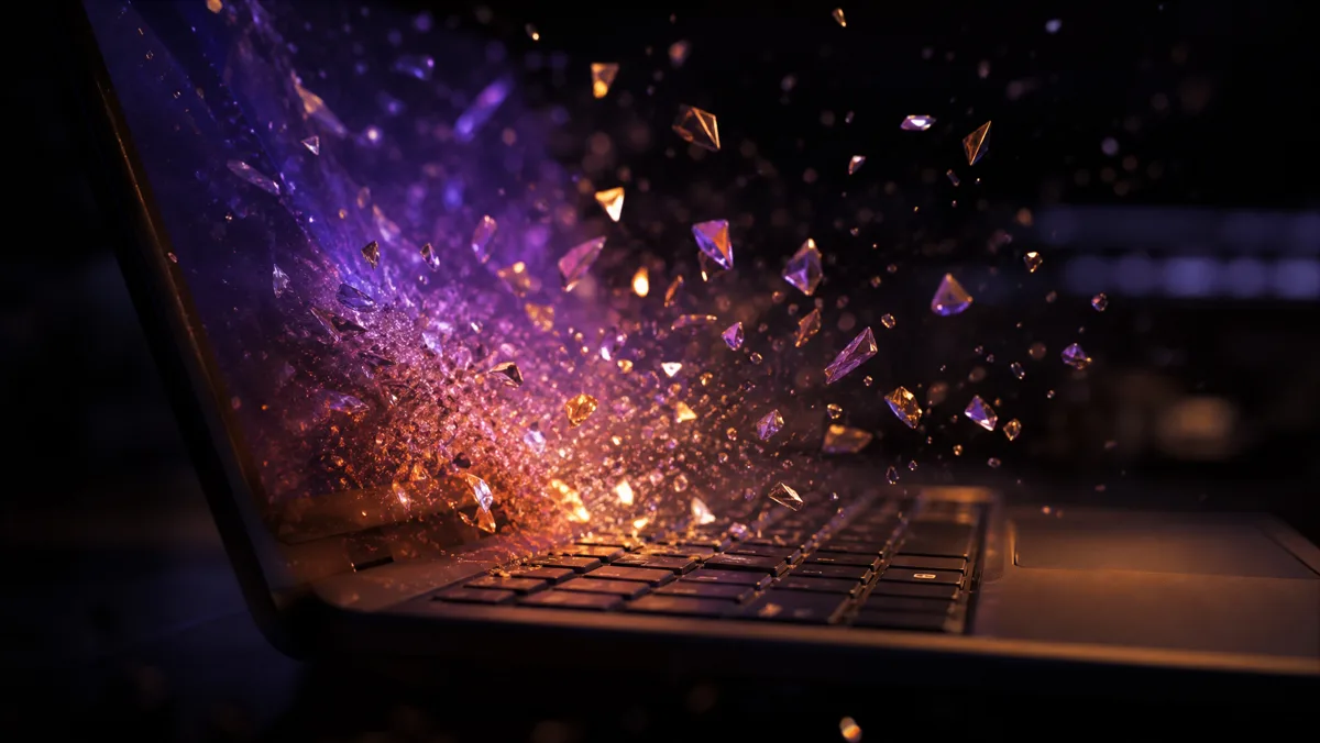 Les particules 3D débordent de l'écran